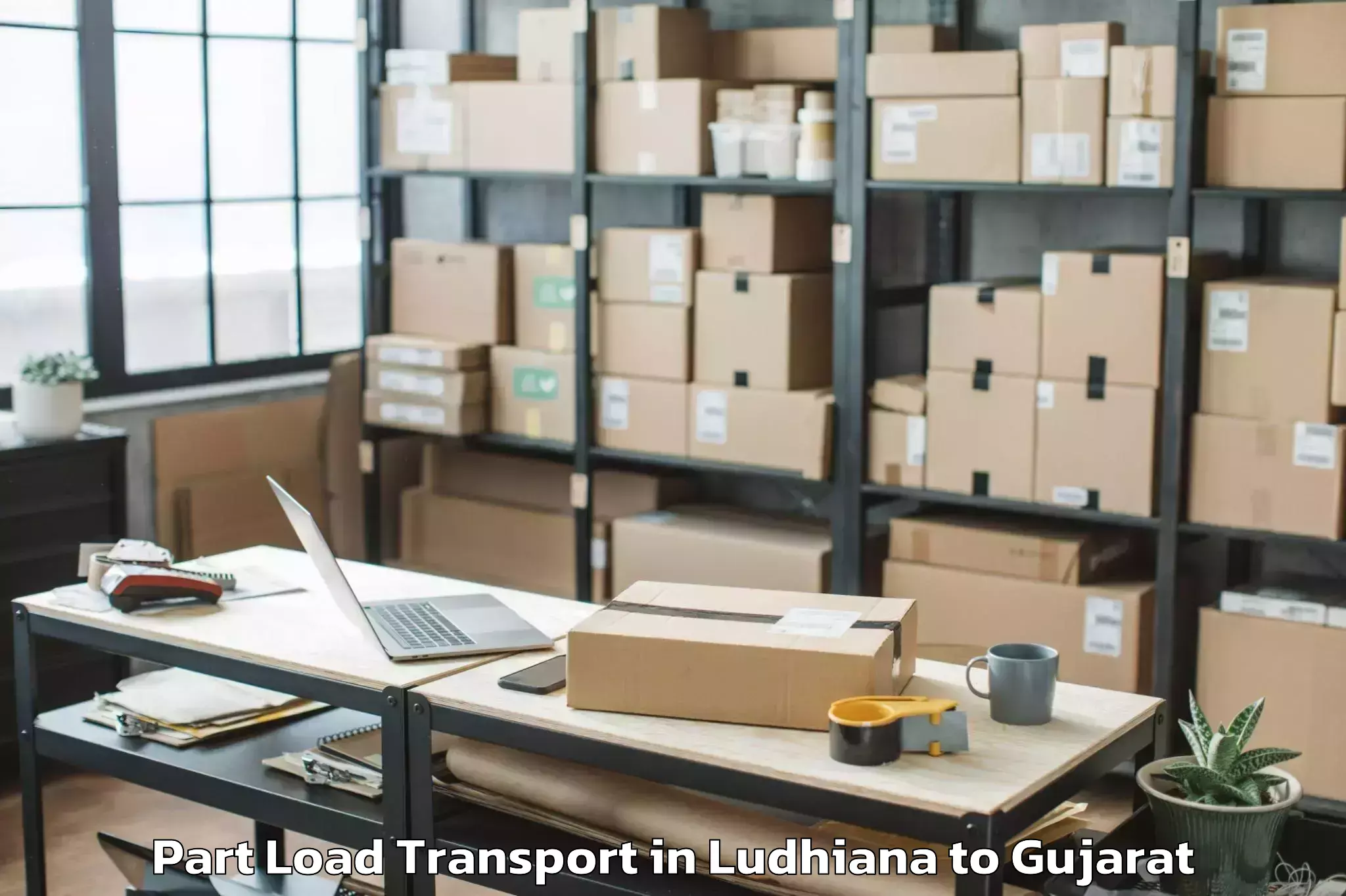 Quality Ludhiana to Chotila Part Load Transport